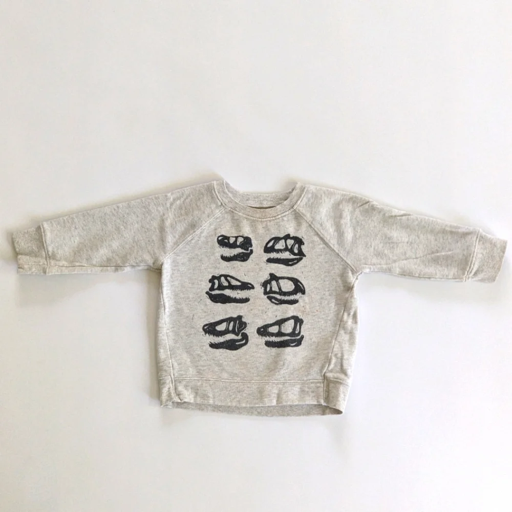 Jumping Beans 3T Softest Fleece Dinosaur Gray Sweatshirt
